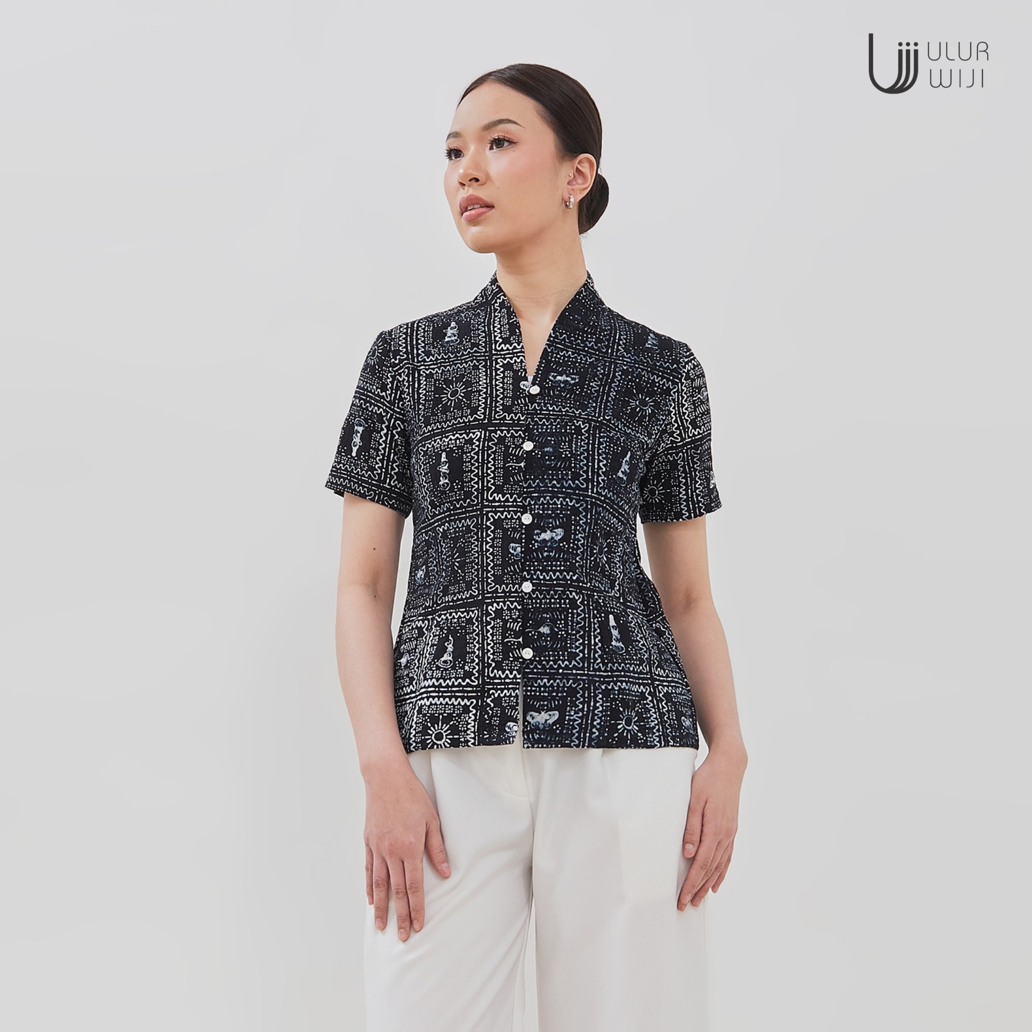 Kebaya Blouse Wanita Slimfit METAMORF - Batik Cap | Ulur Wiji 