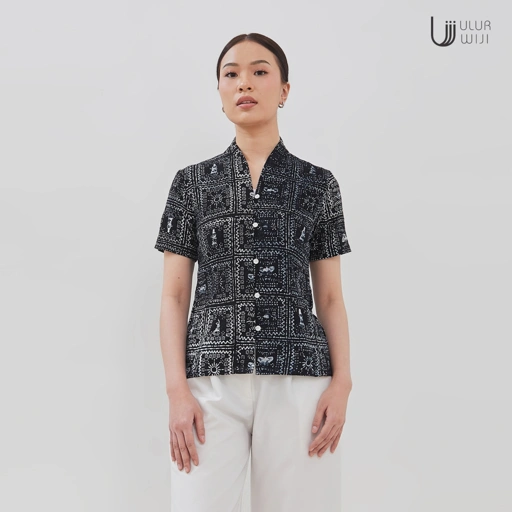 Kebaya Blouse Wanita Slimfit METAMORF - Batik Cap | Ulur Wiji
