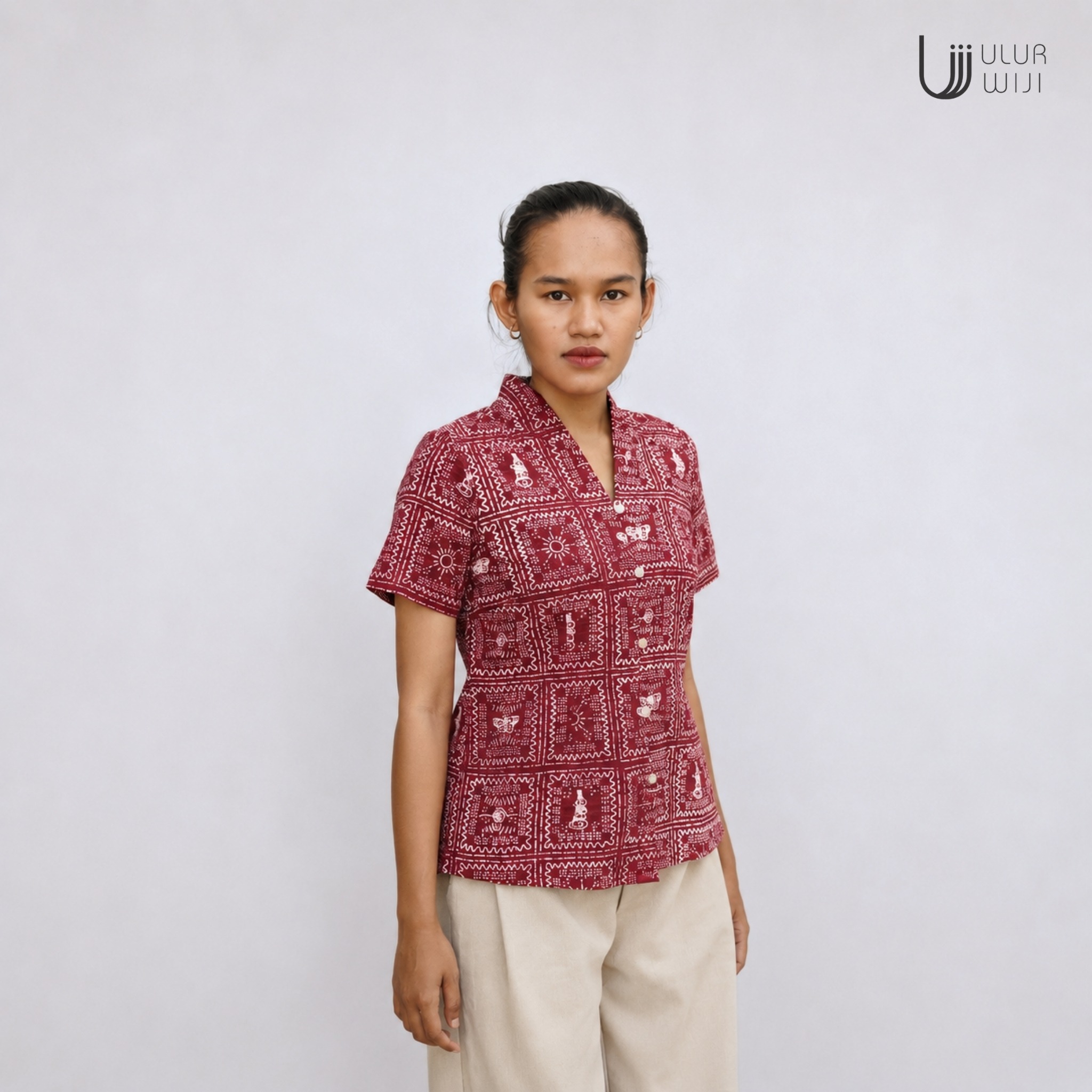 Kebaya Blouse Wanita Slimfit METAMORF - Batik Cap | Ulur Wiji 