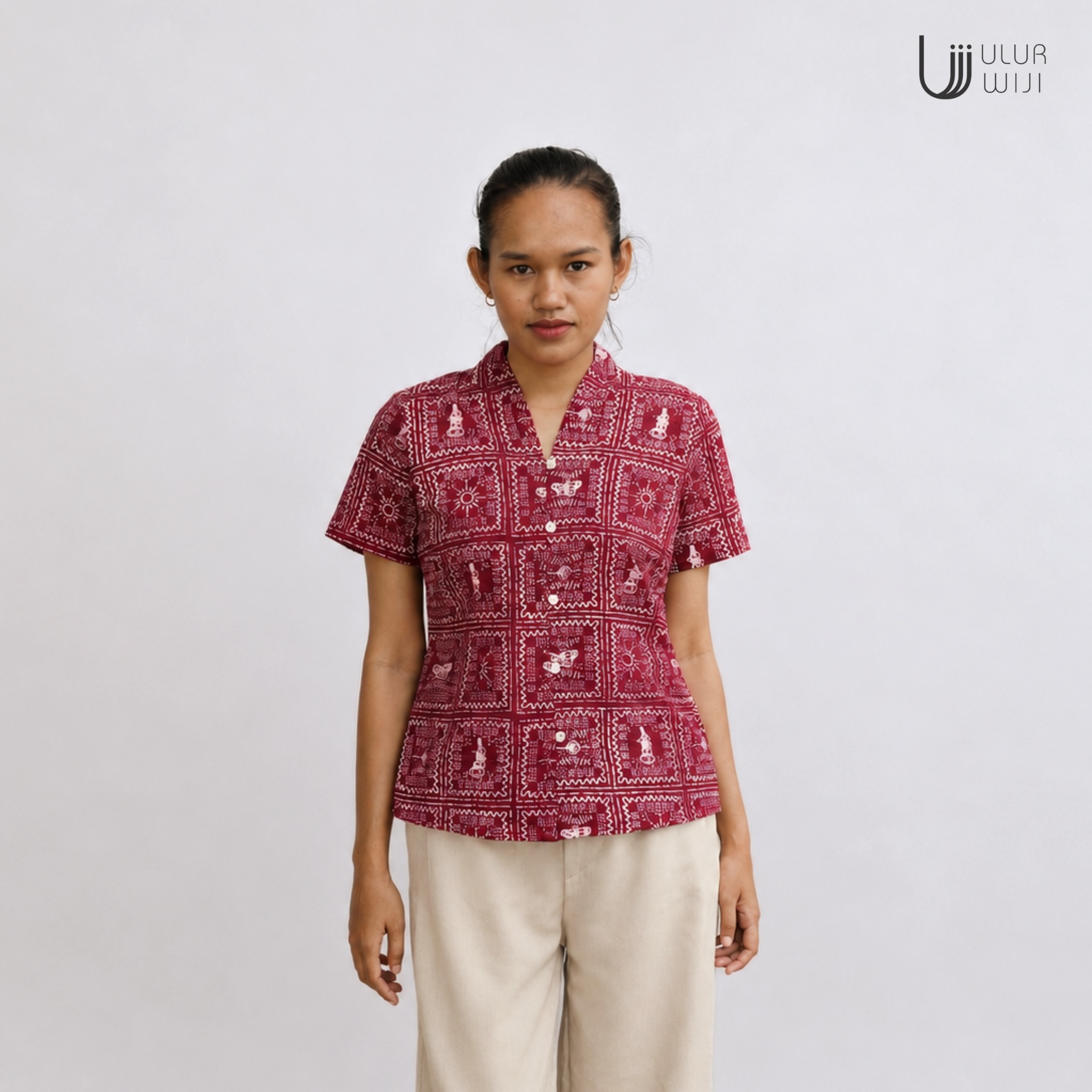 Kebaya Blouse Wanita Slimfit METAMORF - Batik Cap | Ulur Wiji 
