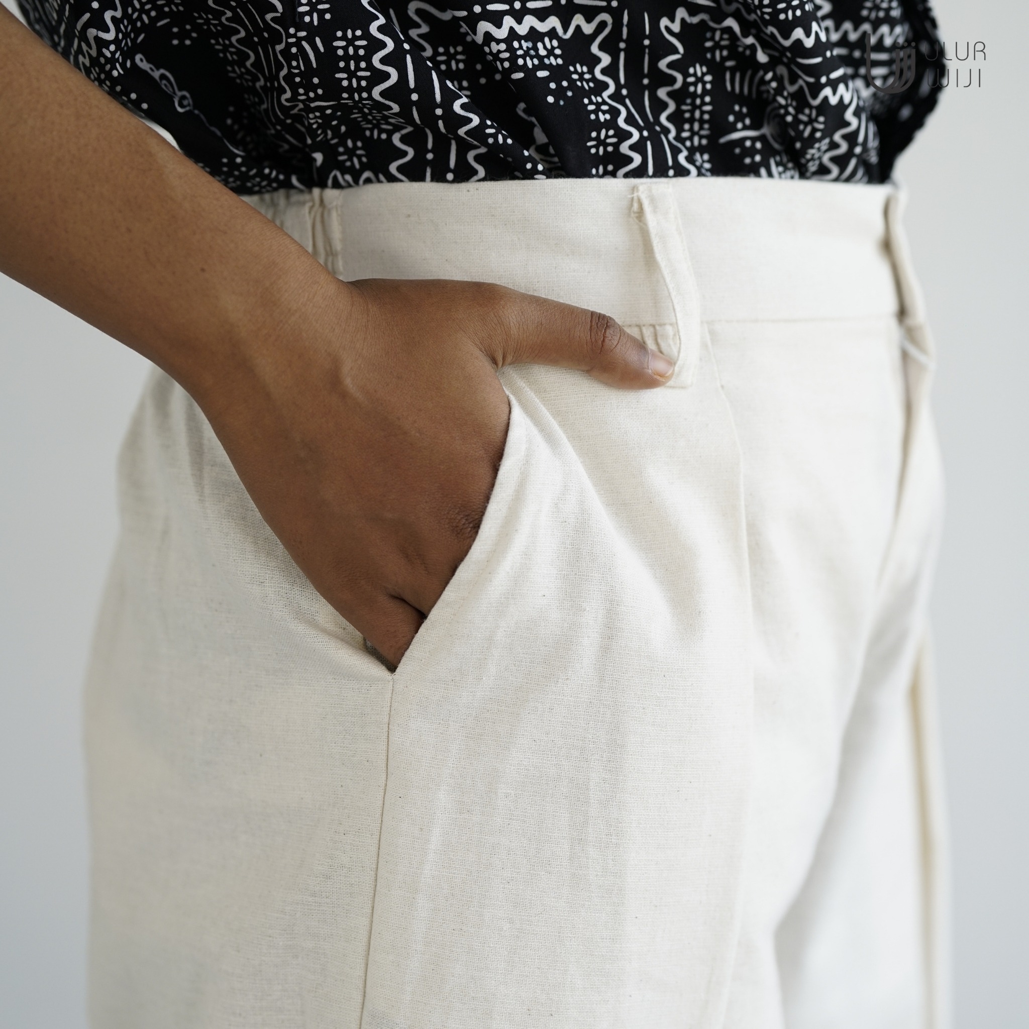 Celana Wanita Polos High Wast Leg Pants | Ulur Wiji