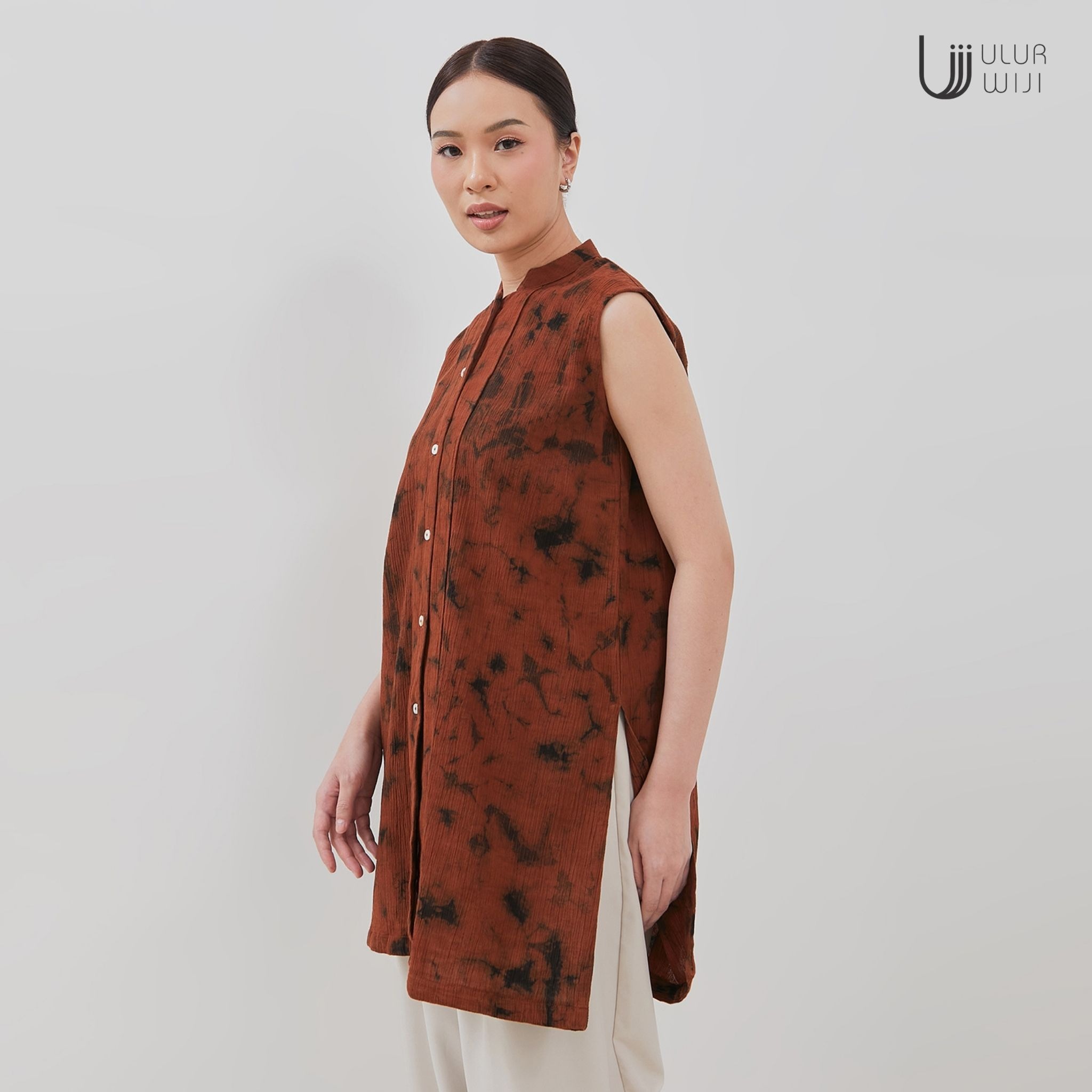 Tunik Sleveless Tanpa Lengan Motif JUMPUTAN | Ulur Wiji