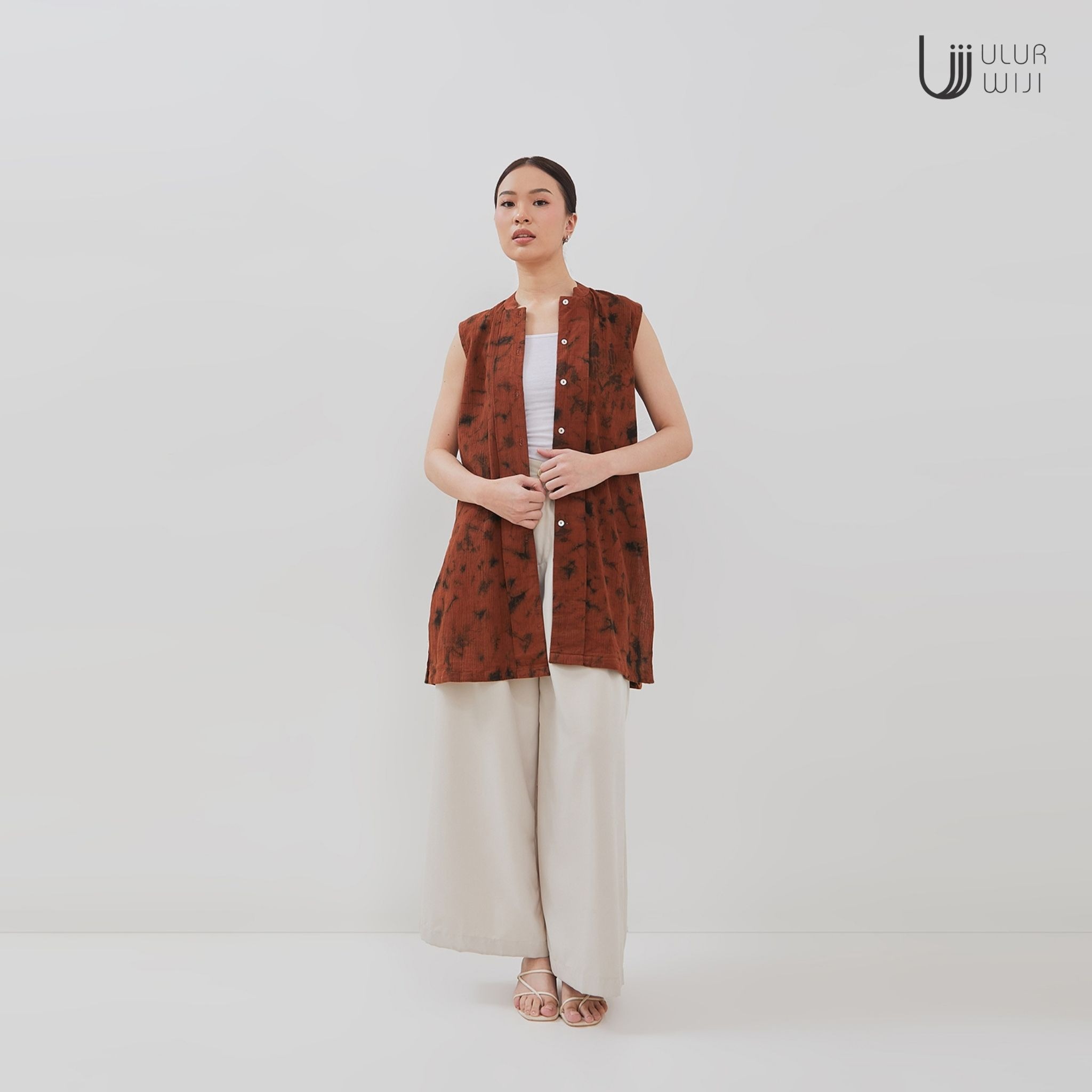 Tunik Sleveless Tanpa Lengan Motif JUMPUTAN | Ulur Wiji