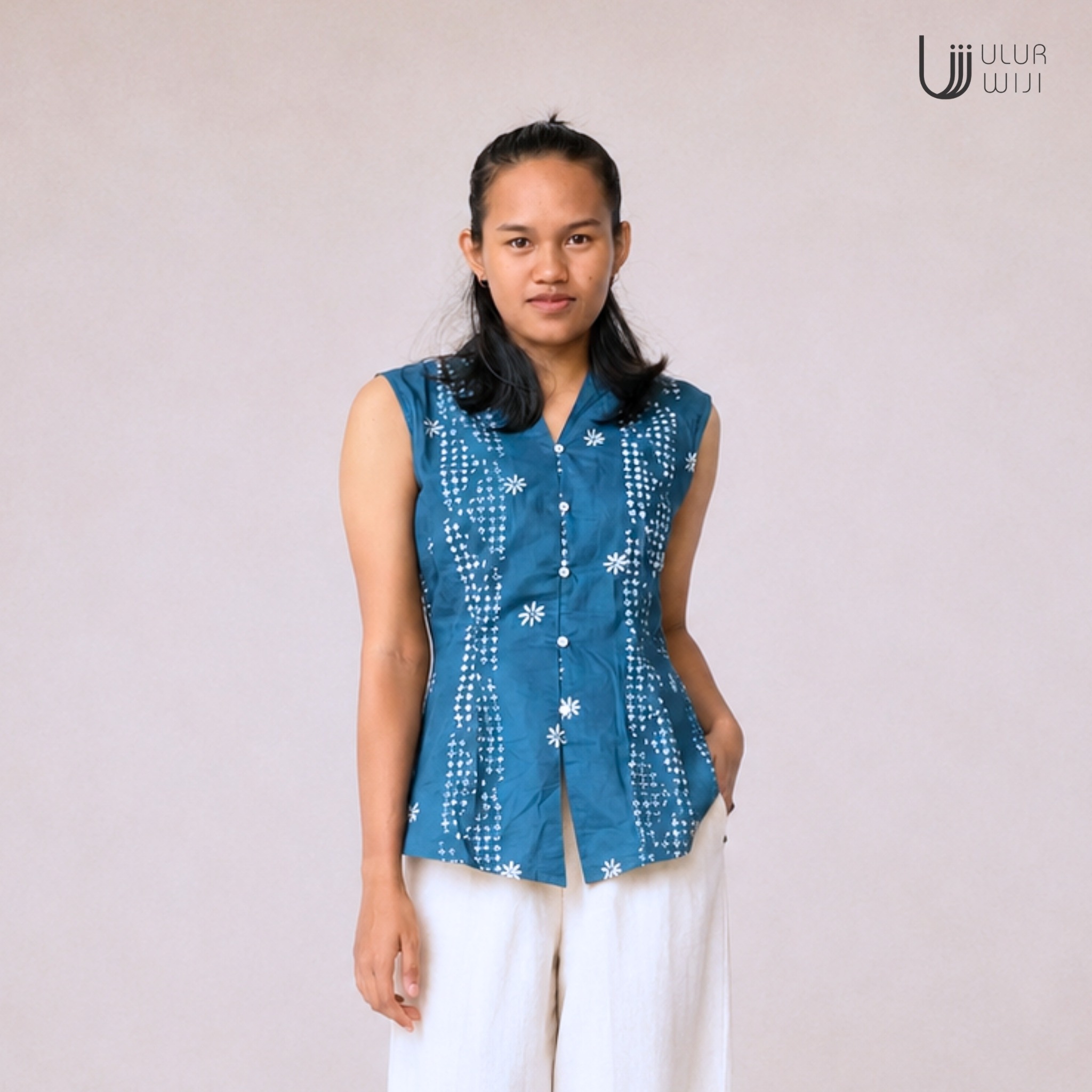 Kebaya Blouse Batik Wanita TANDUR - Batik Cap Tulis Warna Alami | Ulur Wiji