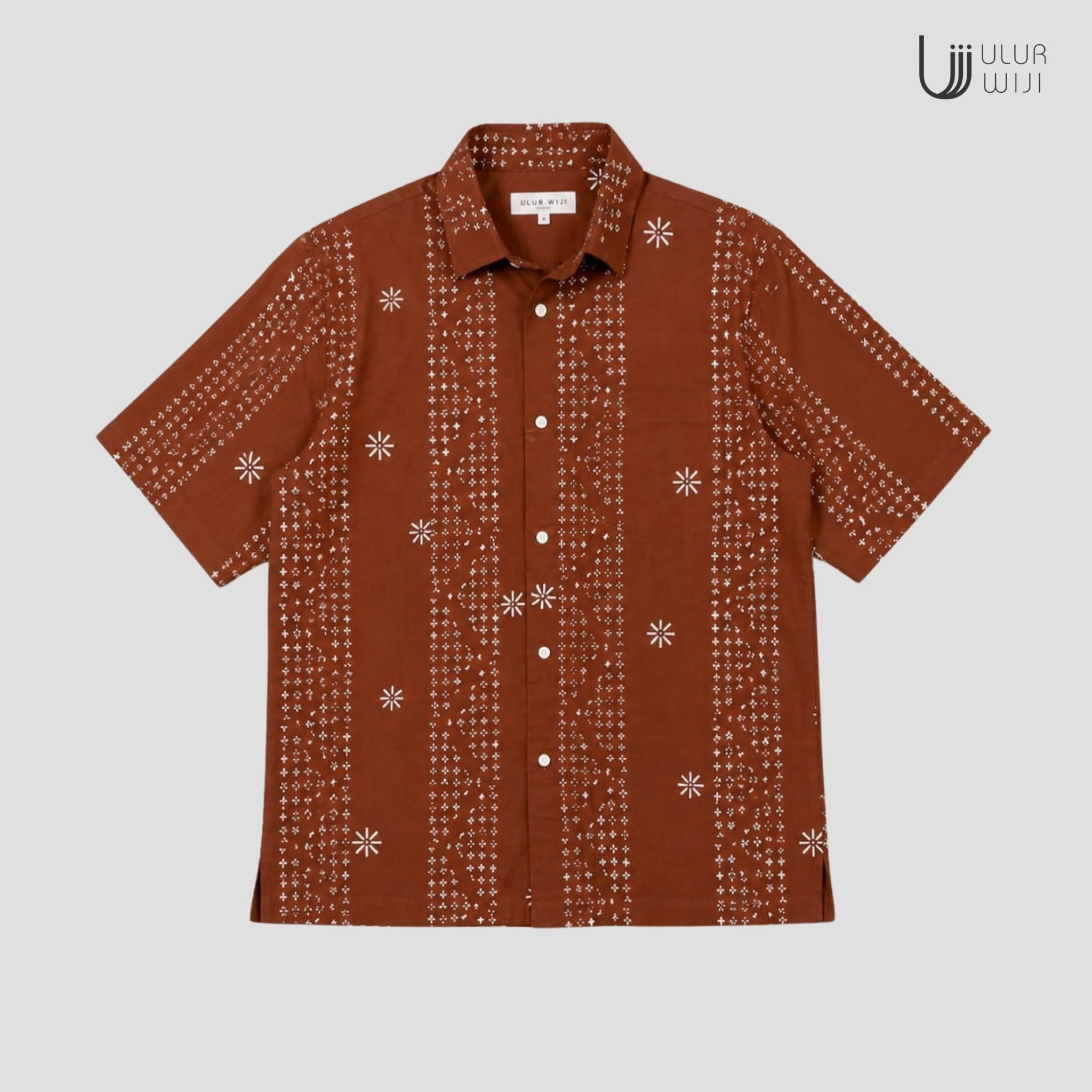 Kemeja Pria Batik Modern TANDUR - Bati Tulis Warna Alami | Ulur Wiji - Navy