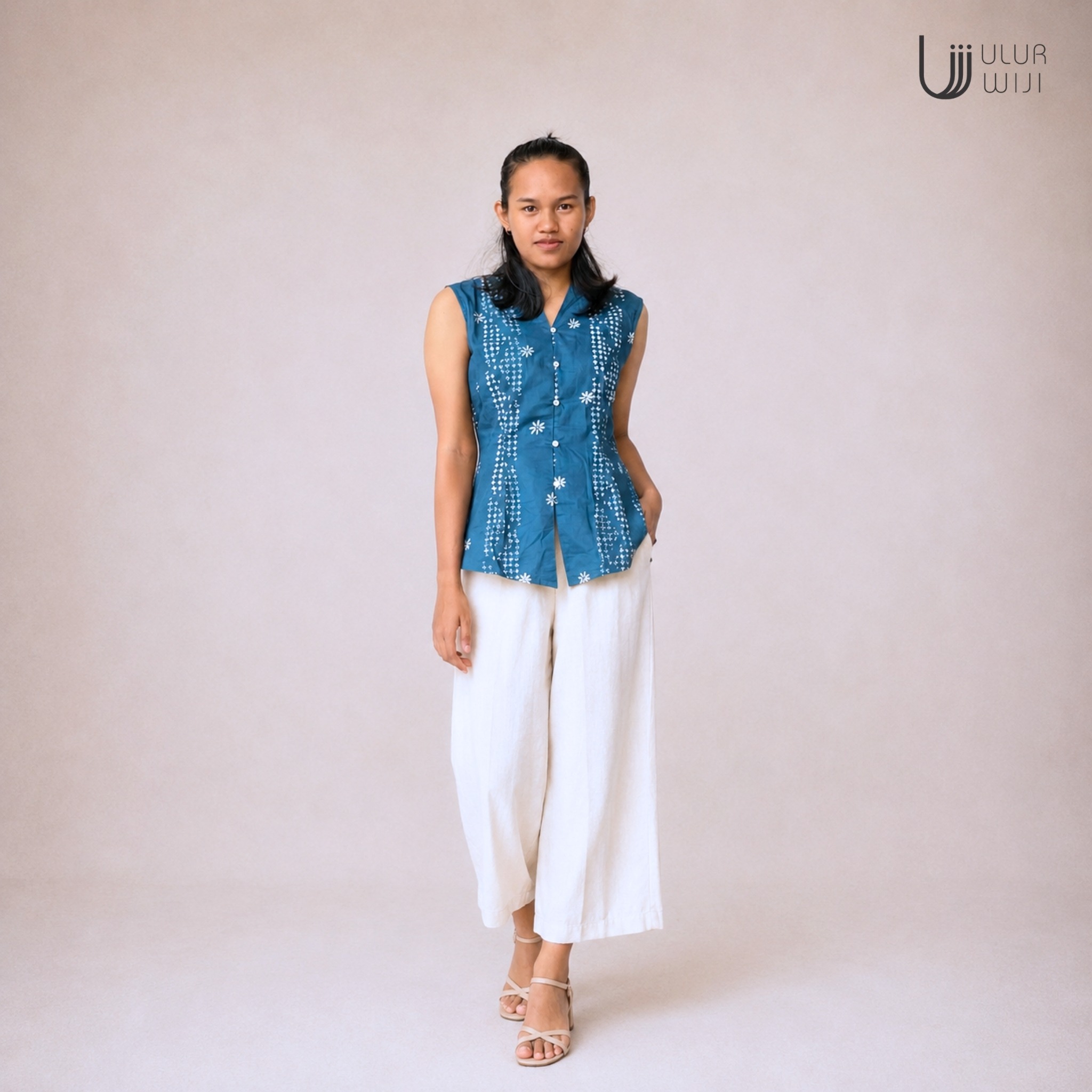 Kebaya Blouse Batik Wanita TANDUR - Batik Cap Tulis Warna Alami | Ulur Wiji