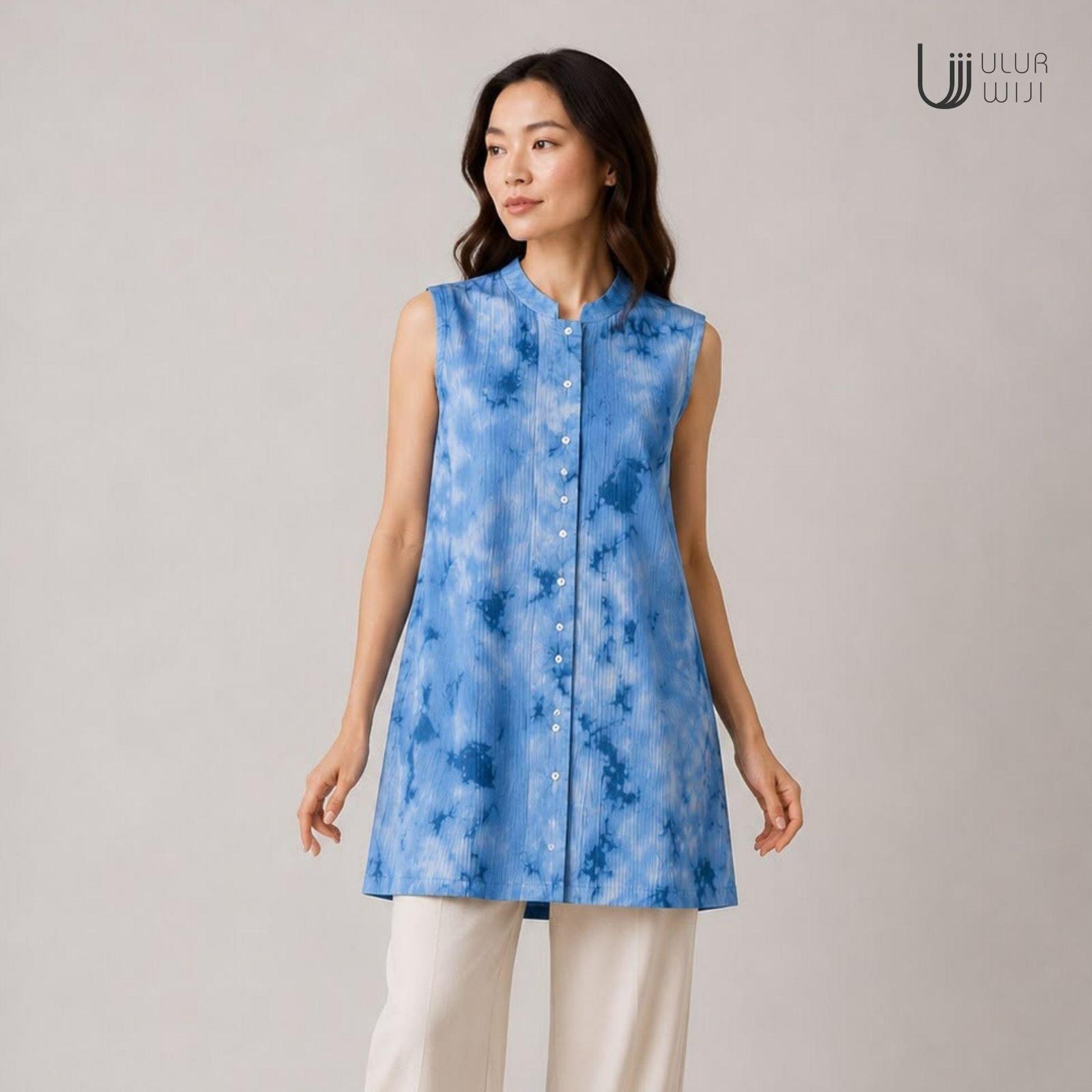 Tunik Sleveless Tanpa Lengan Motif JUMPUTAN | Ulur Wiji