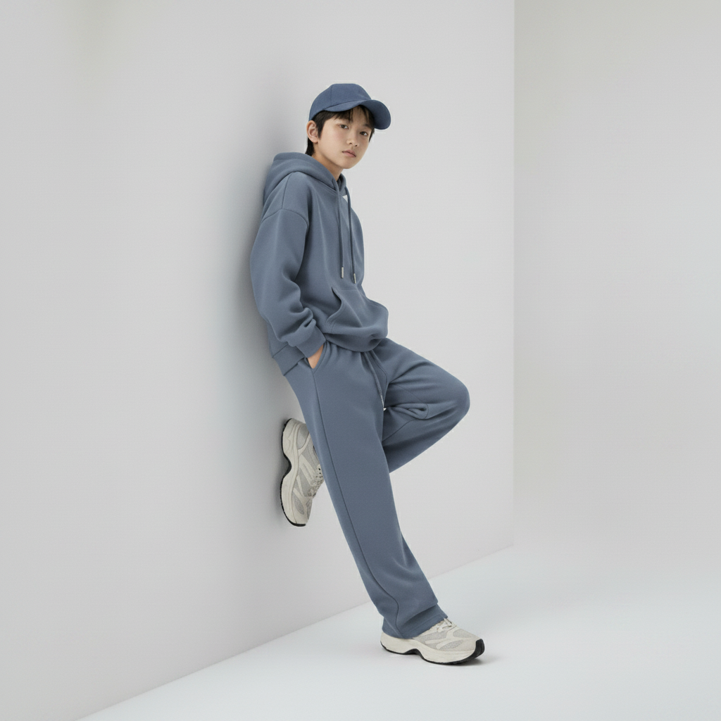 Celana Sweatpants Loose Baggy Anak Fleece Denim
