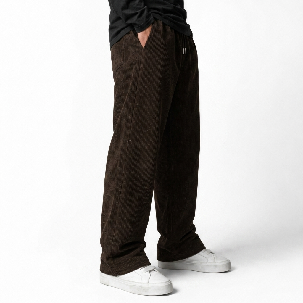 Celana Panjang Loose Baggy Corduroy Coklat Kopi