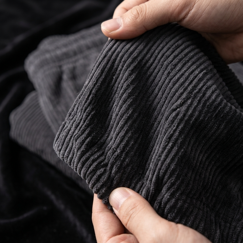 Celana Panjang Loose Baggy Corduroy Dark grey