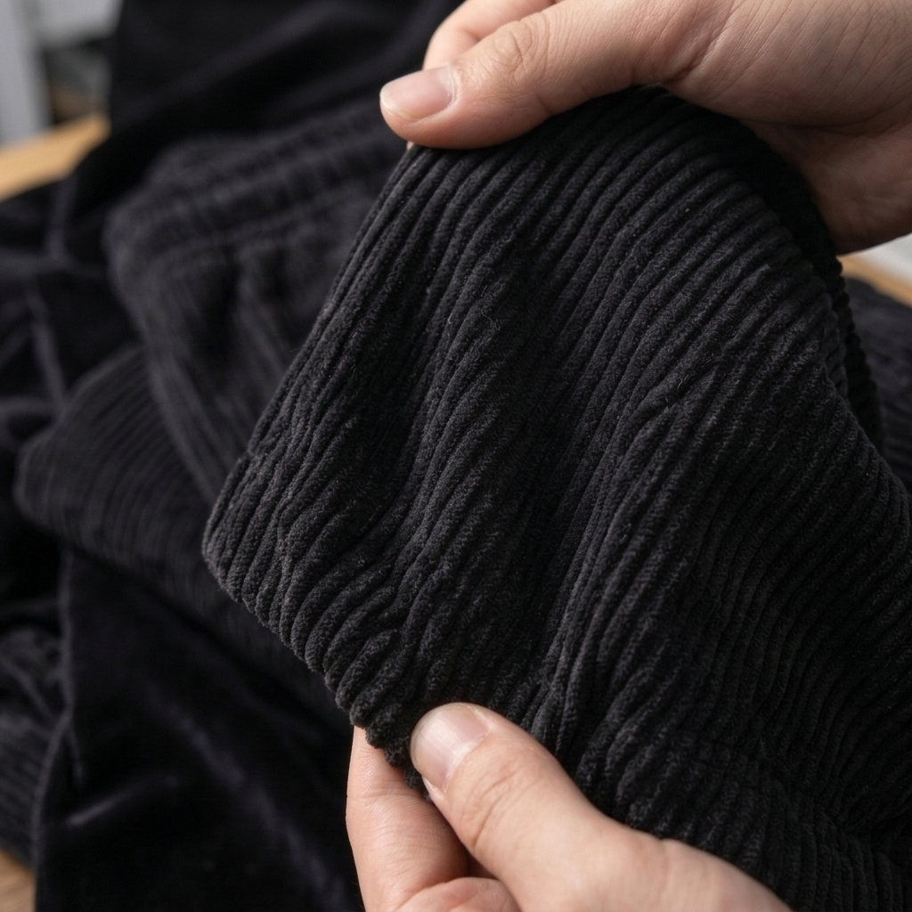 Celana Panjang Loose Baggy Corduroy Hitam