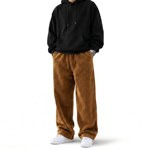 Celana Panjang Loose Baggy Corduroy Mocca