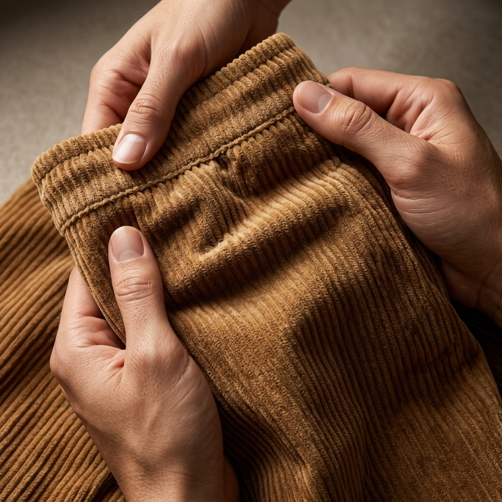 Celana Panjang Loose Baggy Corduroy Mocca