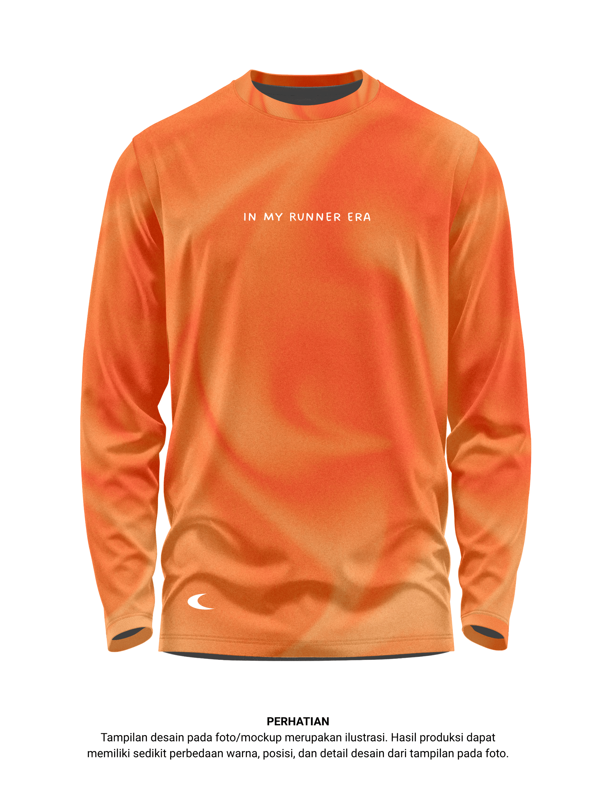 Long Sleeve Running Shirt In My Runner Era | Orange
