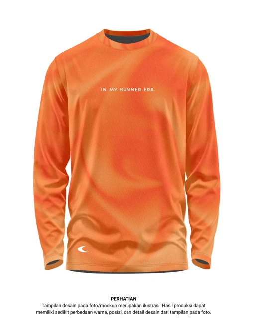 Long Sleeve Running Shirt In My Runner Era | Orange