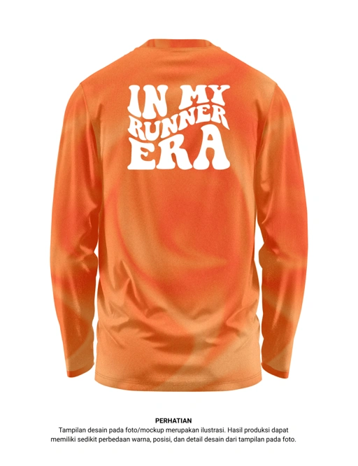 Long Sleeve Running Shirt In My Runner Era | Orange