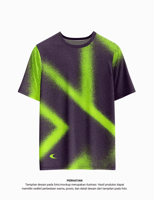 Running Shirt | Hitam Hijau Gradient