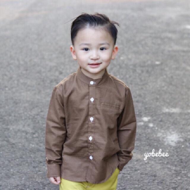 Kemeja Linen Anak Lengan Panjang