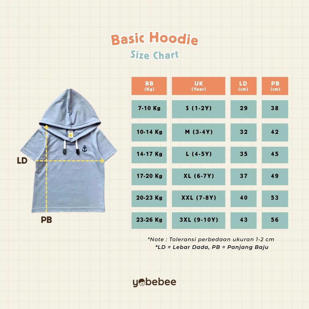 Atasan Basic Hoodie Tee Anak