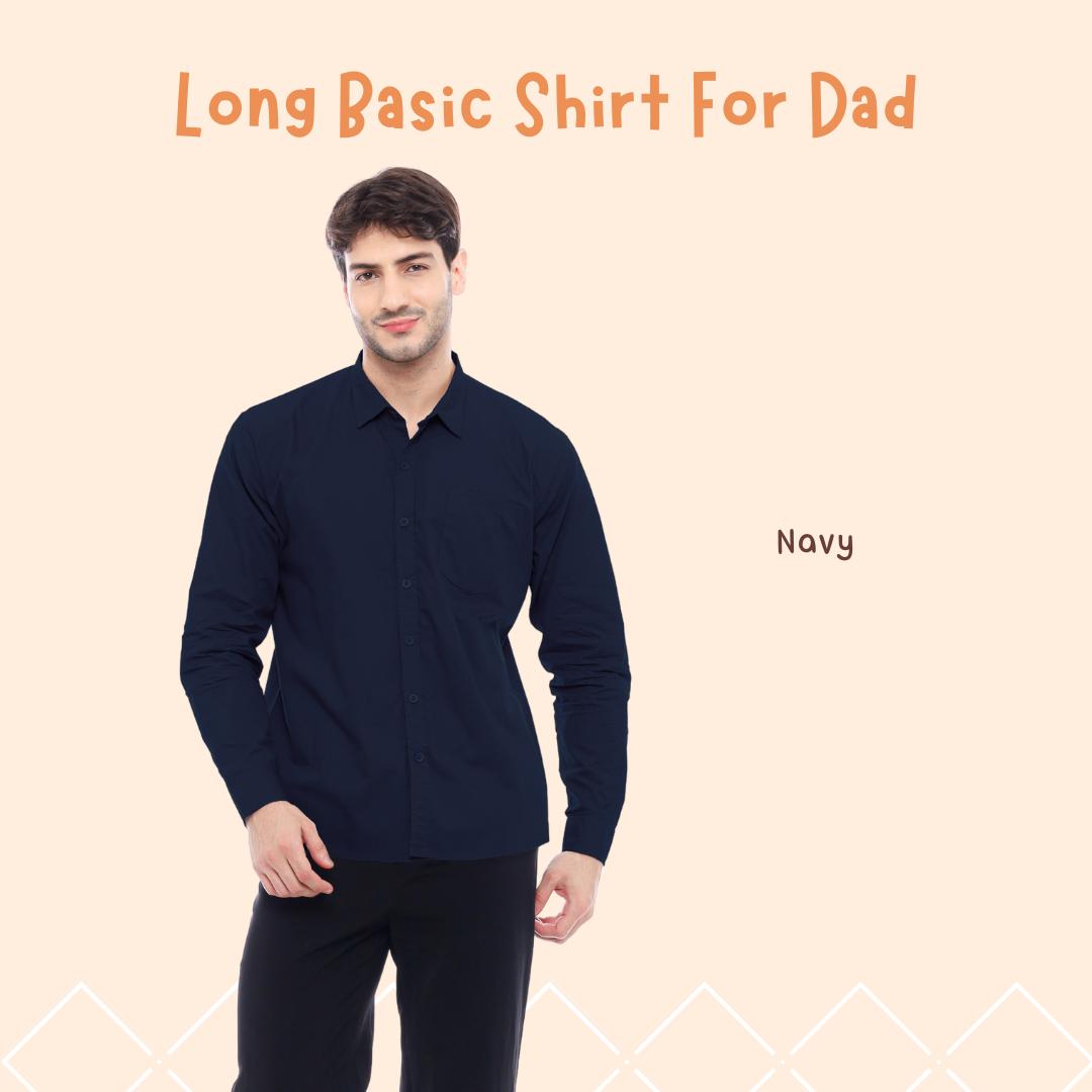 Kemeja Poplin Pria Dewasa Lengan Panjang