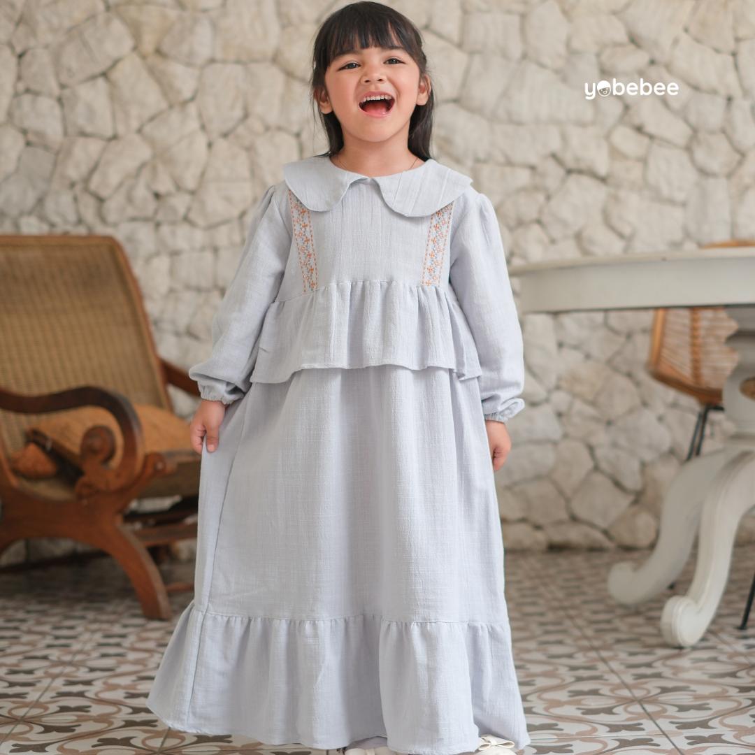 Baju Muslim Zeeya Bordir Long Dress Anak