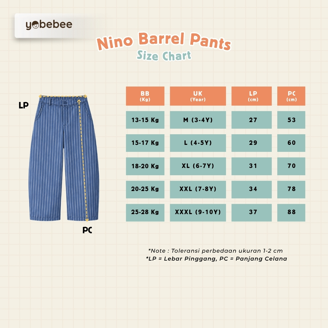 Celana Nino Barrel Pants Anak