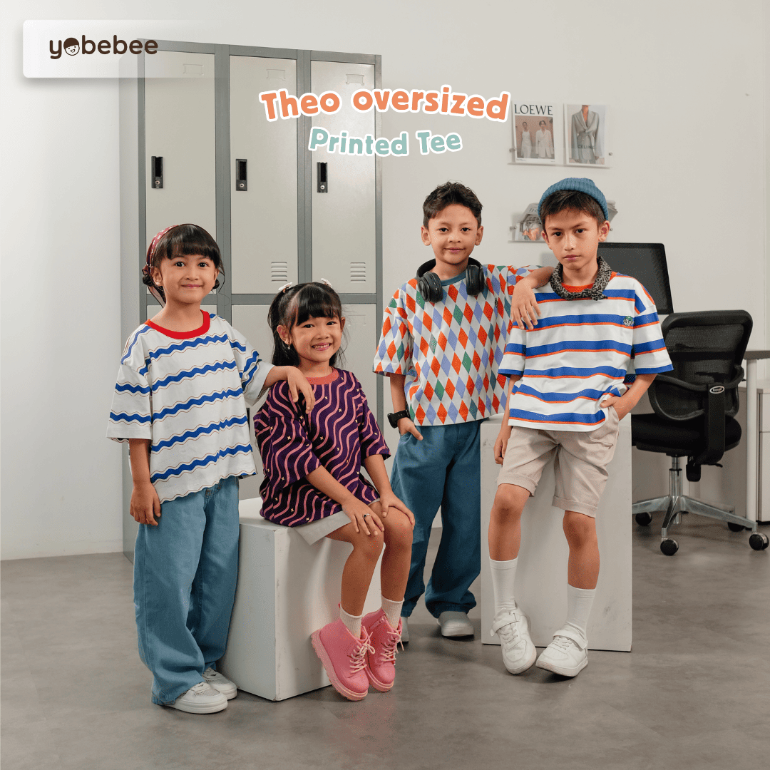 Atasan Theo Oversize Printed Tee Anak