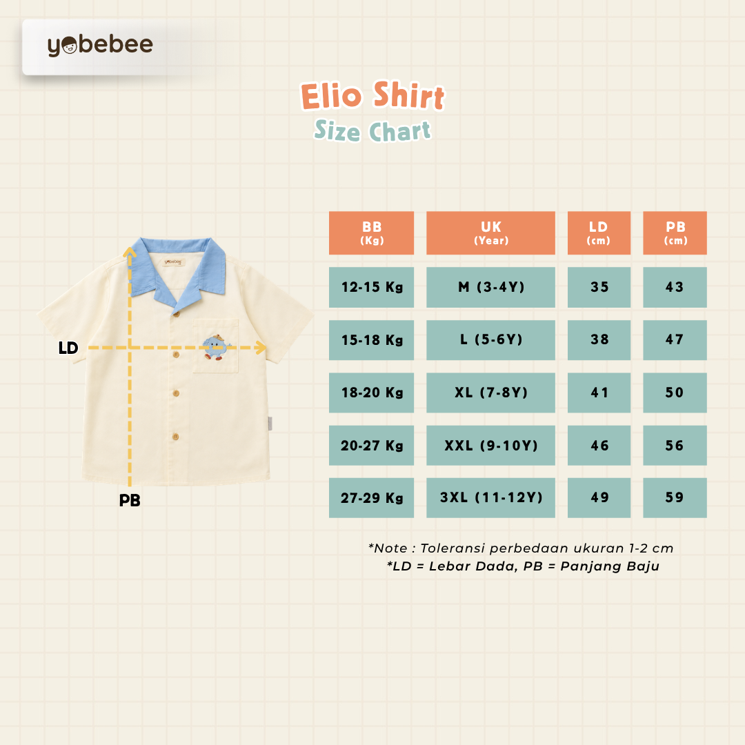 Elio Shirt Kemeja Bordir Anak