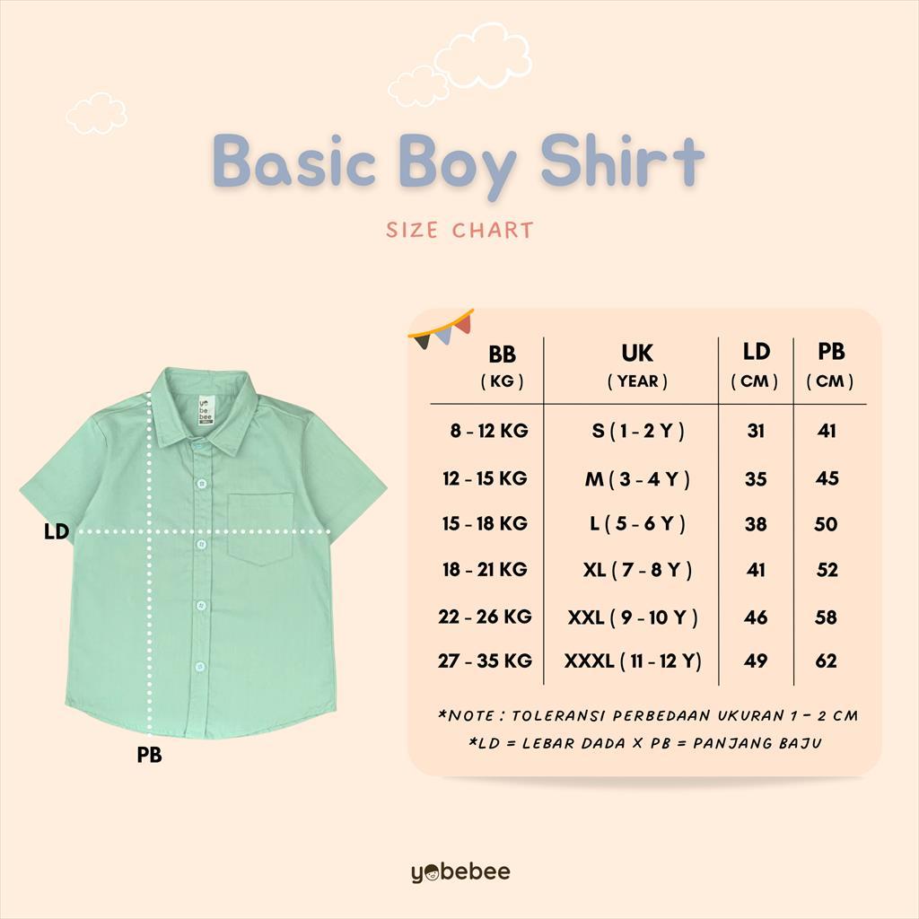 Kemeja Poplin Anak Lengan Pendek