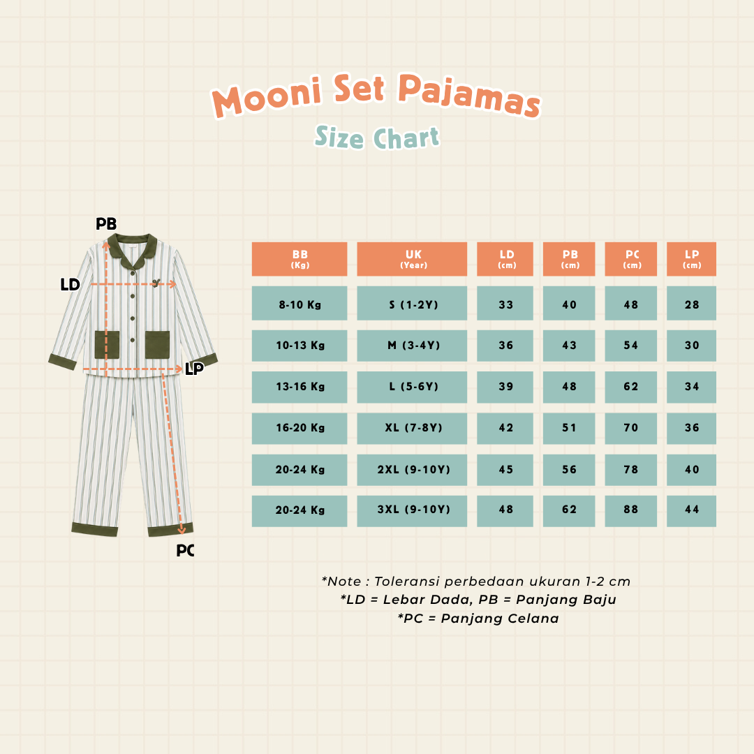 Mooni Set Piyama Anak