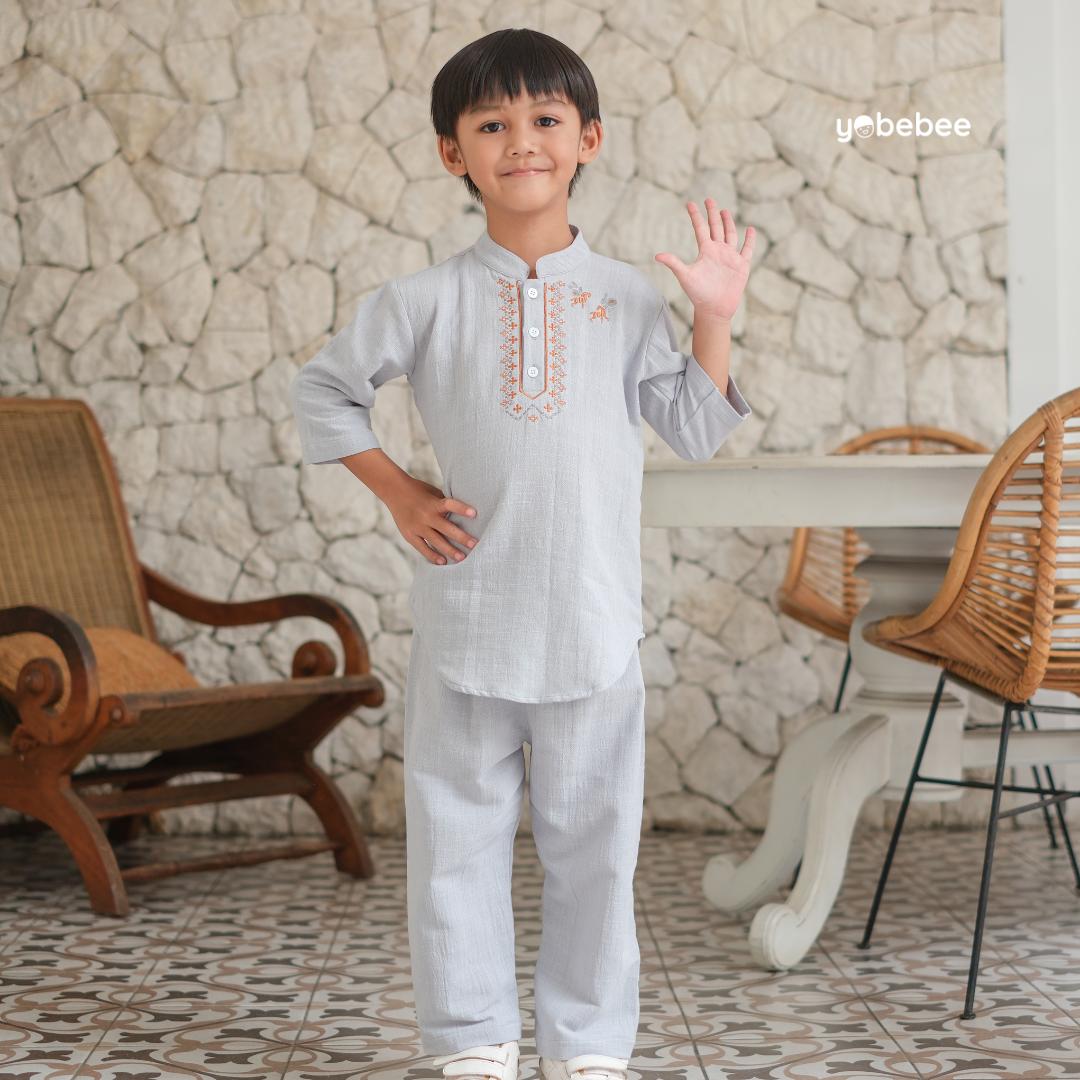 Baju Muslim Zidane Bordir Kurta Set Anak