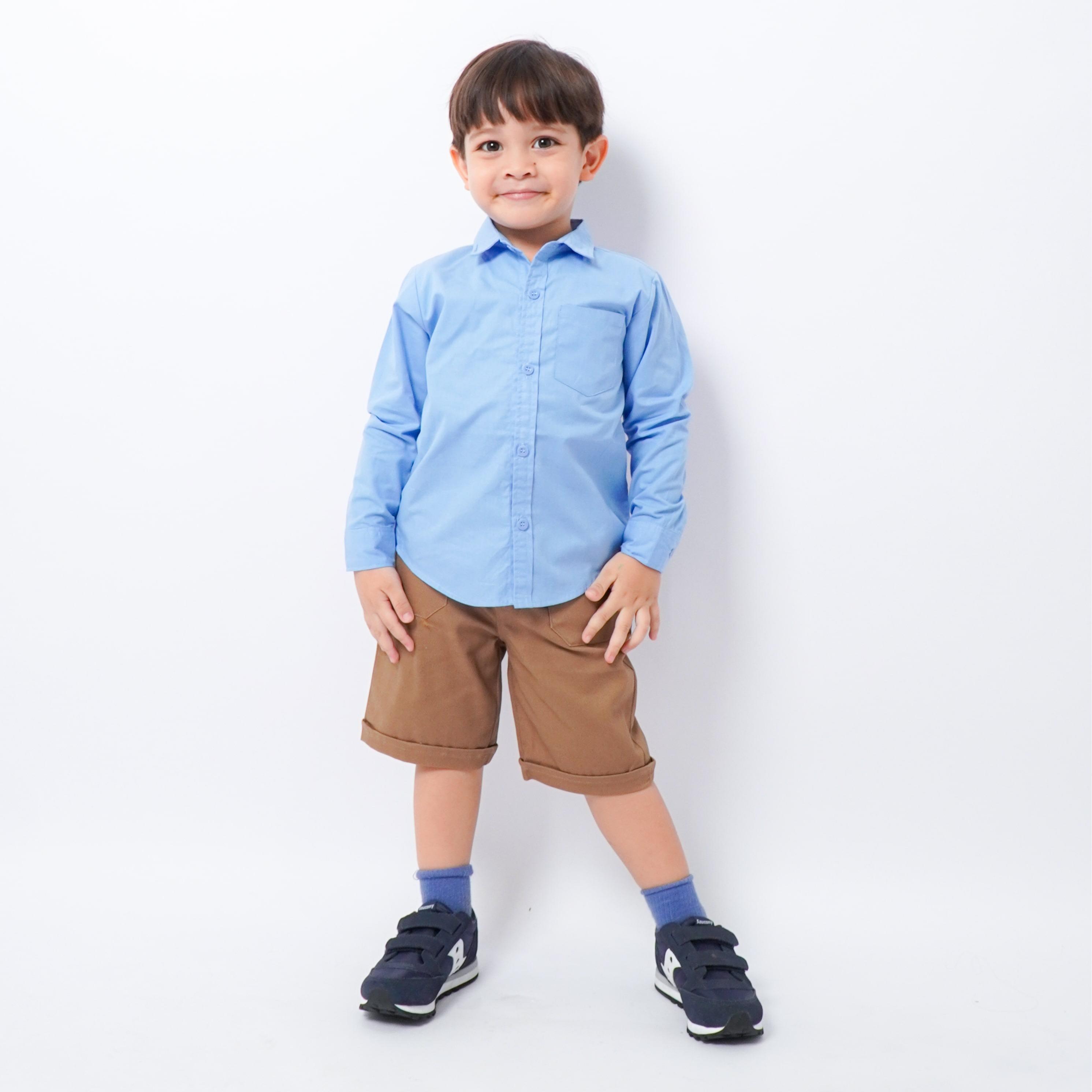 Kemeja Poplin Anak Lengan Panjang