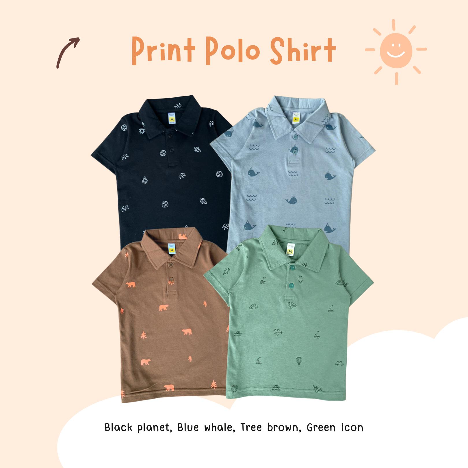 Atasan Timmy Printed Polo Shirt Anak
