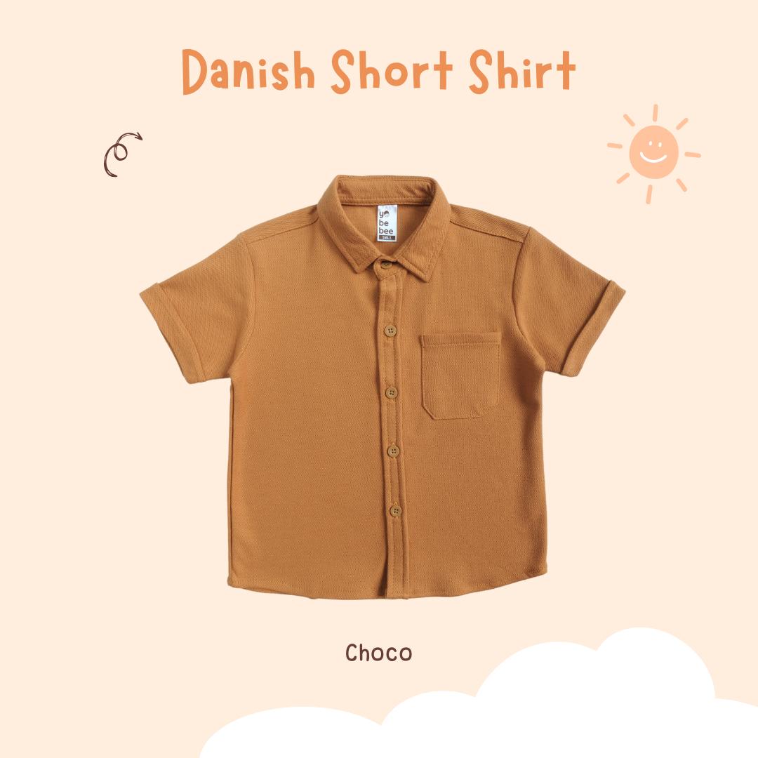 Kemeja Danish Short Anak Lengan Pendek