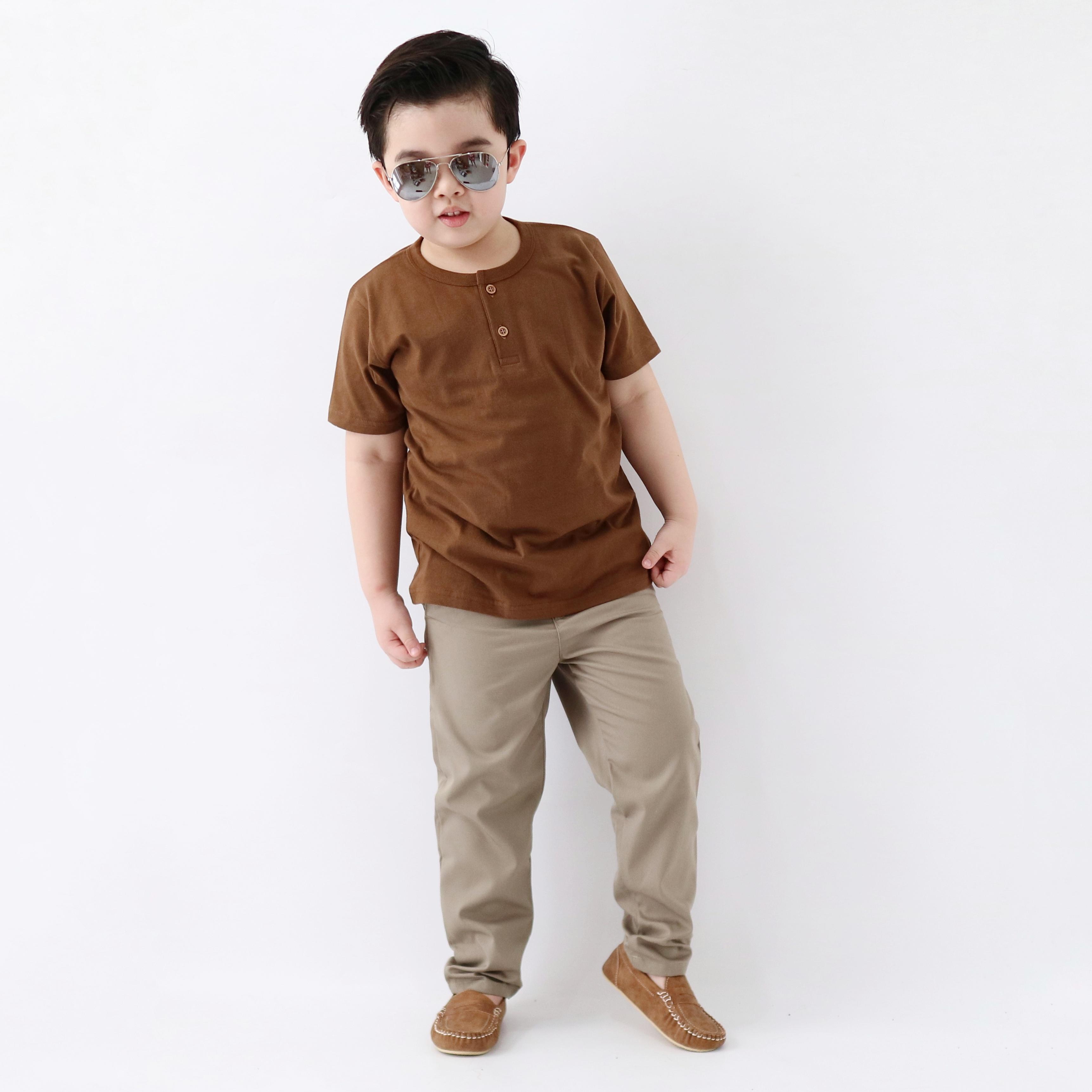Atasan Kaos Basic Tee Anak Lengan Pendek