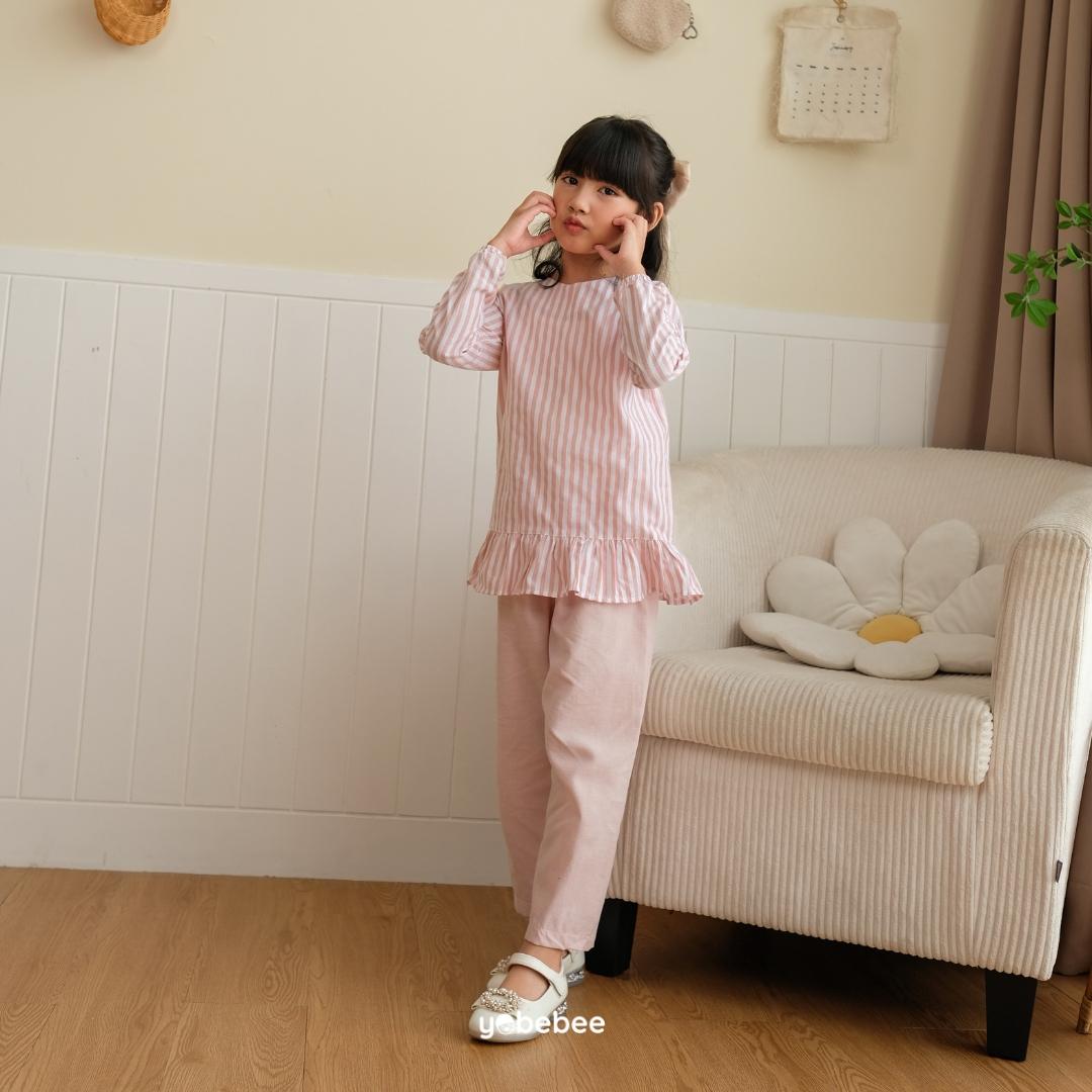 Baju Muslim Sheren Stripe Set Anak
