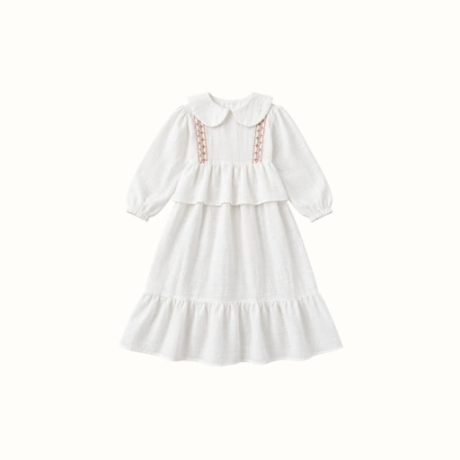 Baju Muslim Zeeya Bordir Long Dress Anak