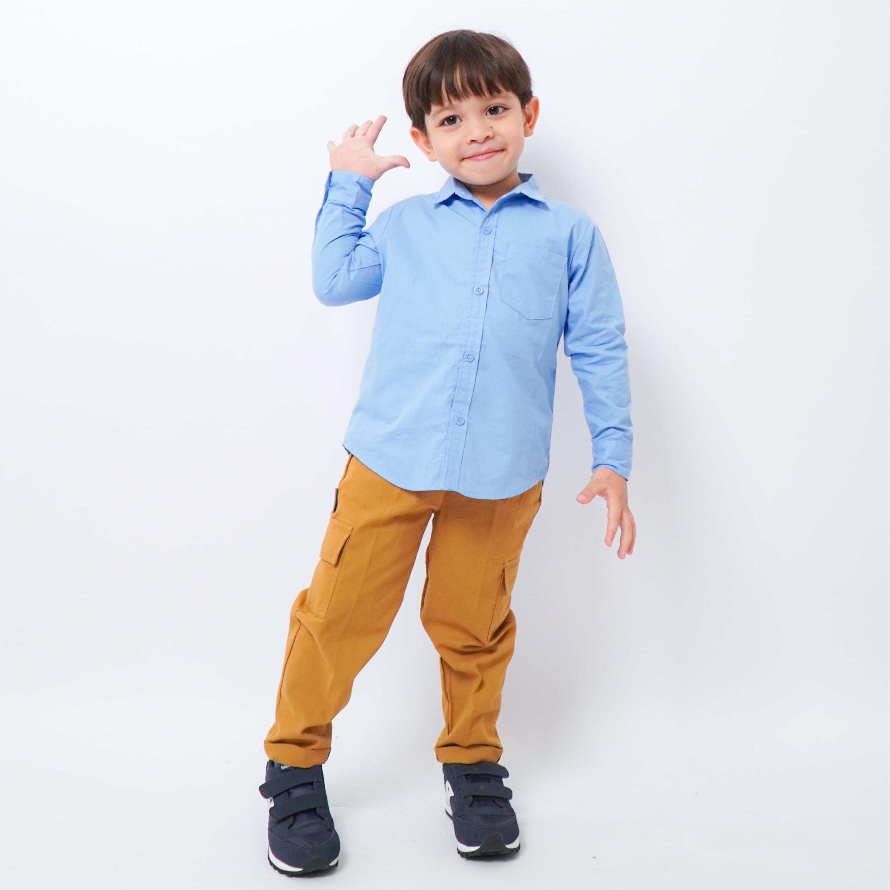 Kemeja Poplin Anak Lengan Panjang