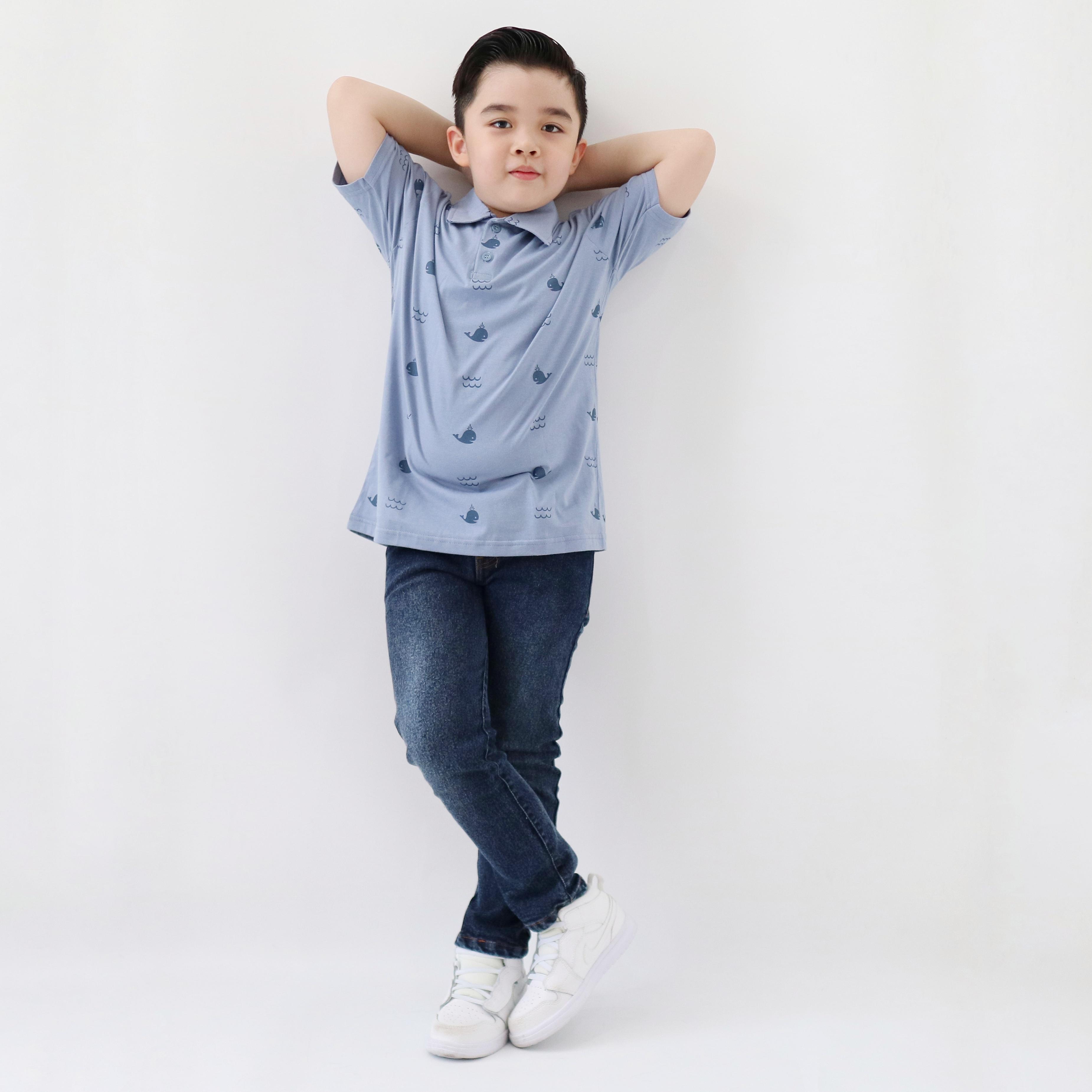 Atasan Timmy Printed Polo Shirt Anak