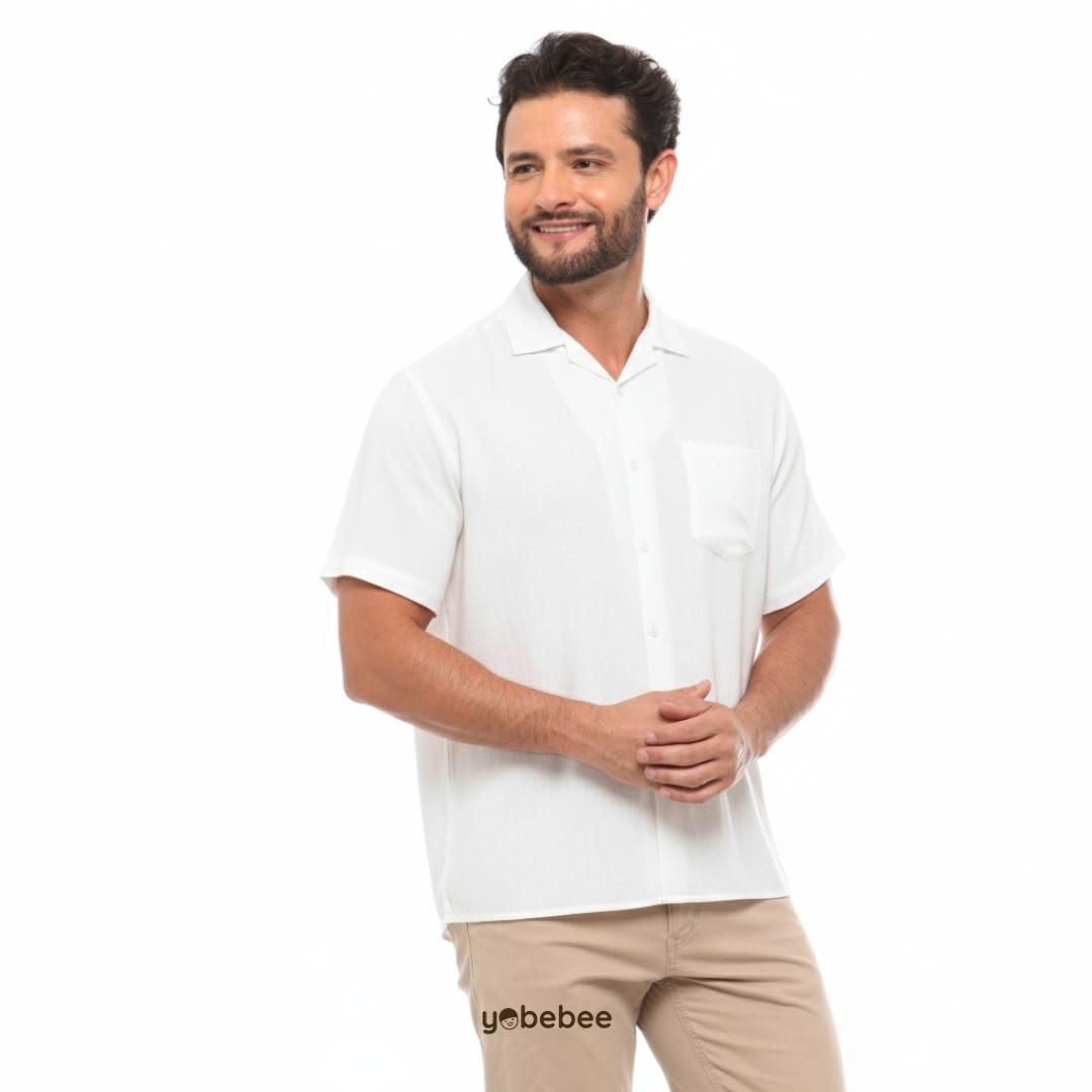 Kemeja Rayon Pria Dewasa Lengan Pendek