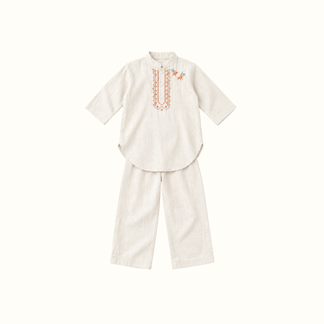 Baju Muslim Zidane Bordir Kurta Set Anak