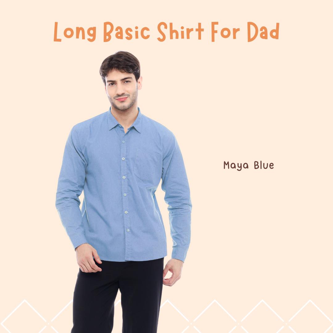 Kemeja Poplin Pria Dewasa Lengan Panjang