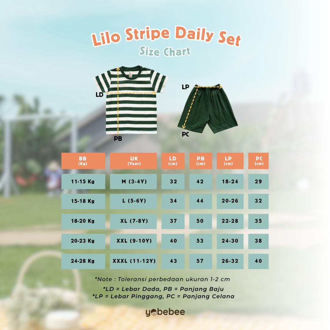 Setelan Pendek Lilo Stripe Daily Set Anak