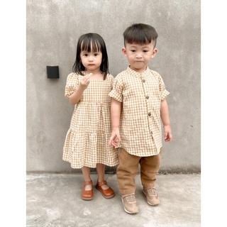 Kemeja Katun Kotak Anak