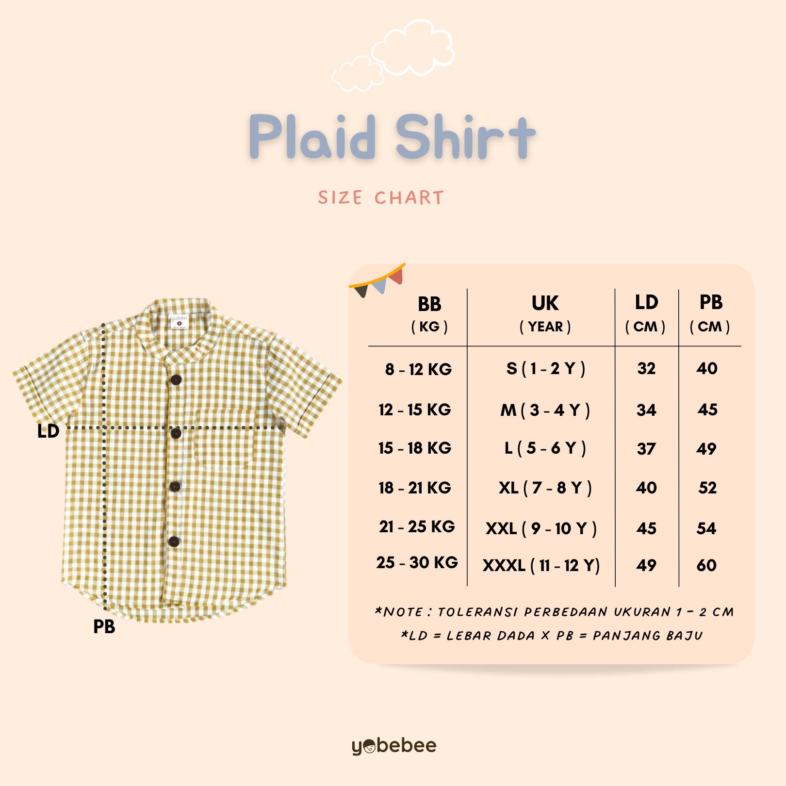 Kemeja Katun Kotak Anak