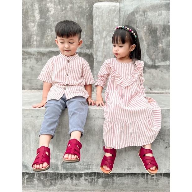 Kemeja Katun Salur Anak