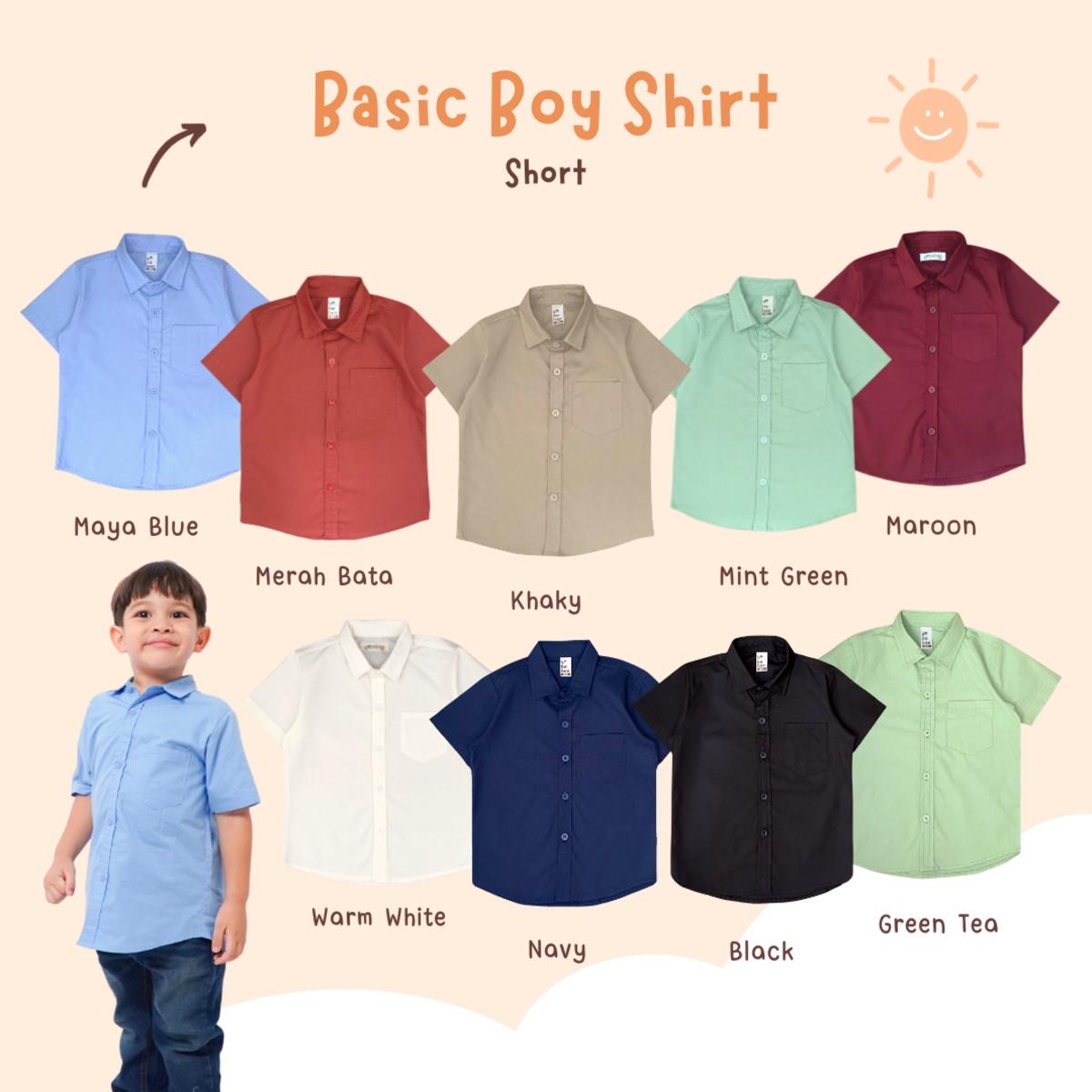 Kemeja Poplin Anak Lengan Pendek