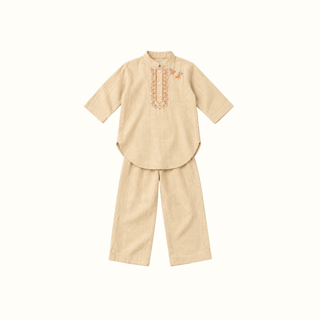 Baju Muslim Zidane Bordir Kurta Set Anak