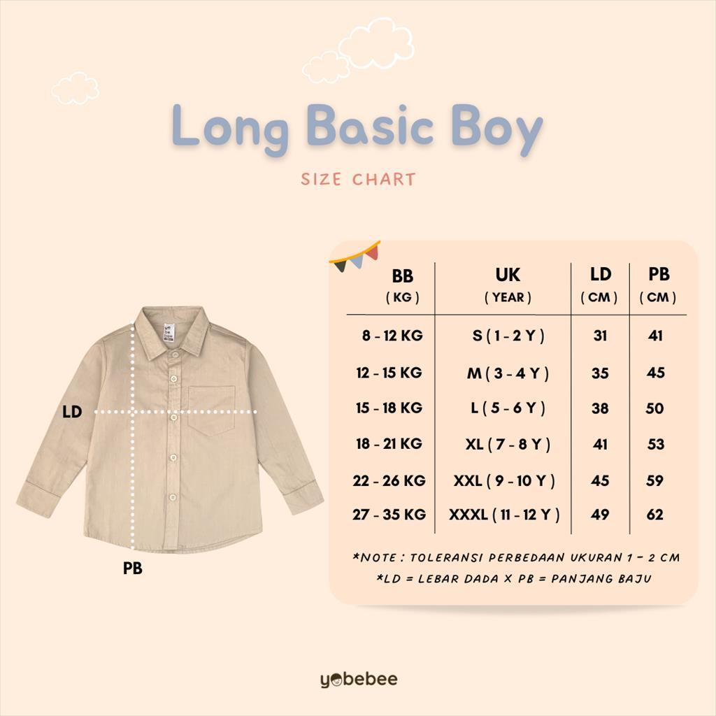 Kemeja Poplin Anak Lengan Panjang