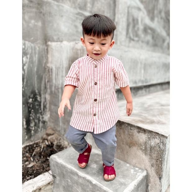 Kemeja Katun Salur Anak